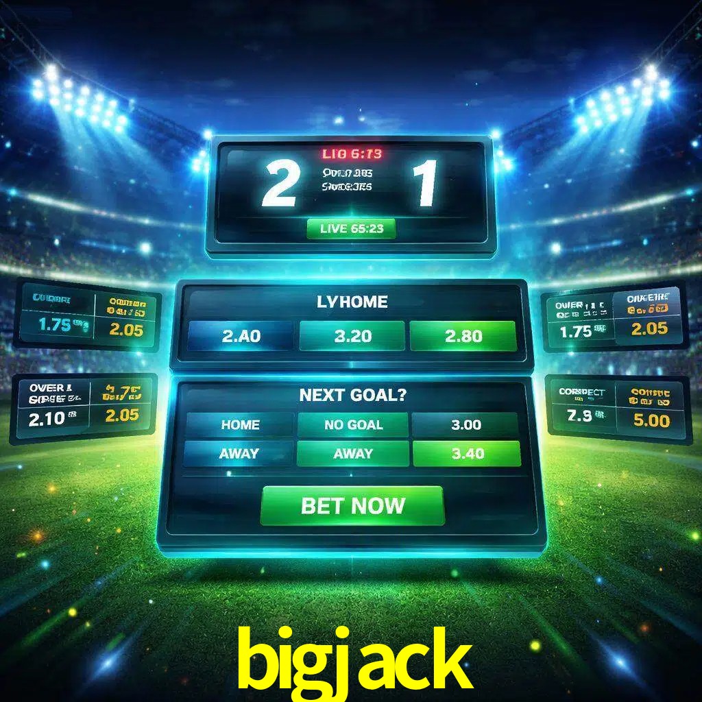 Vista de apuestas en vivo bigjack durante un partido en curso