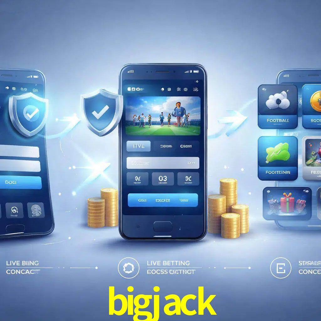 Pasos de acceso a la app bigjack en pantalla de teléfono móvil